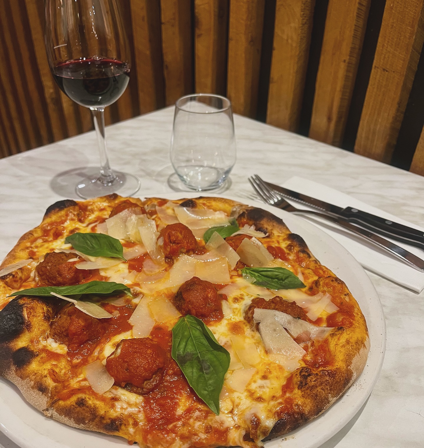 Wood-fired pizza at Flour + Salt, Station Street Fairfield