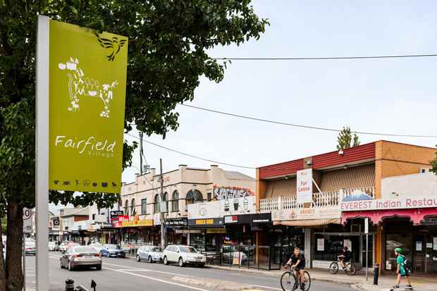 Fairfield Village shopping precinct on Station Street, Fairfield